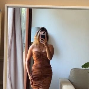 Asos brown mini dress